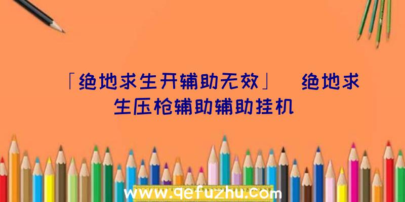 「绝地求生开辅助无效」|绝地求生压枪辅助辅助挂机